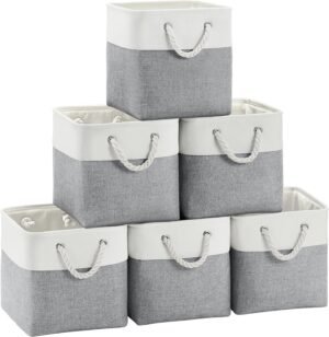 FinishingBo Cube Storage Bins, 6 Pa...