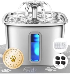 Veken Stainless Steel Pet Water Fou...