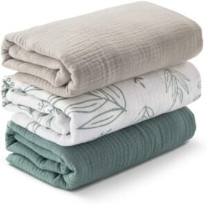 Muslin Baby Swaddle Blankets (3-Pac...