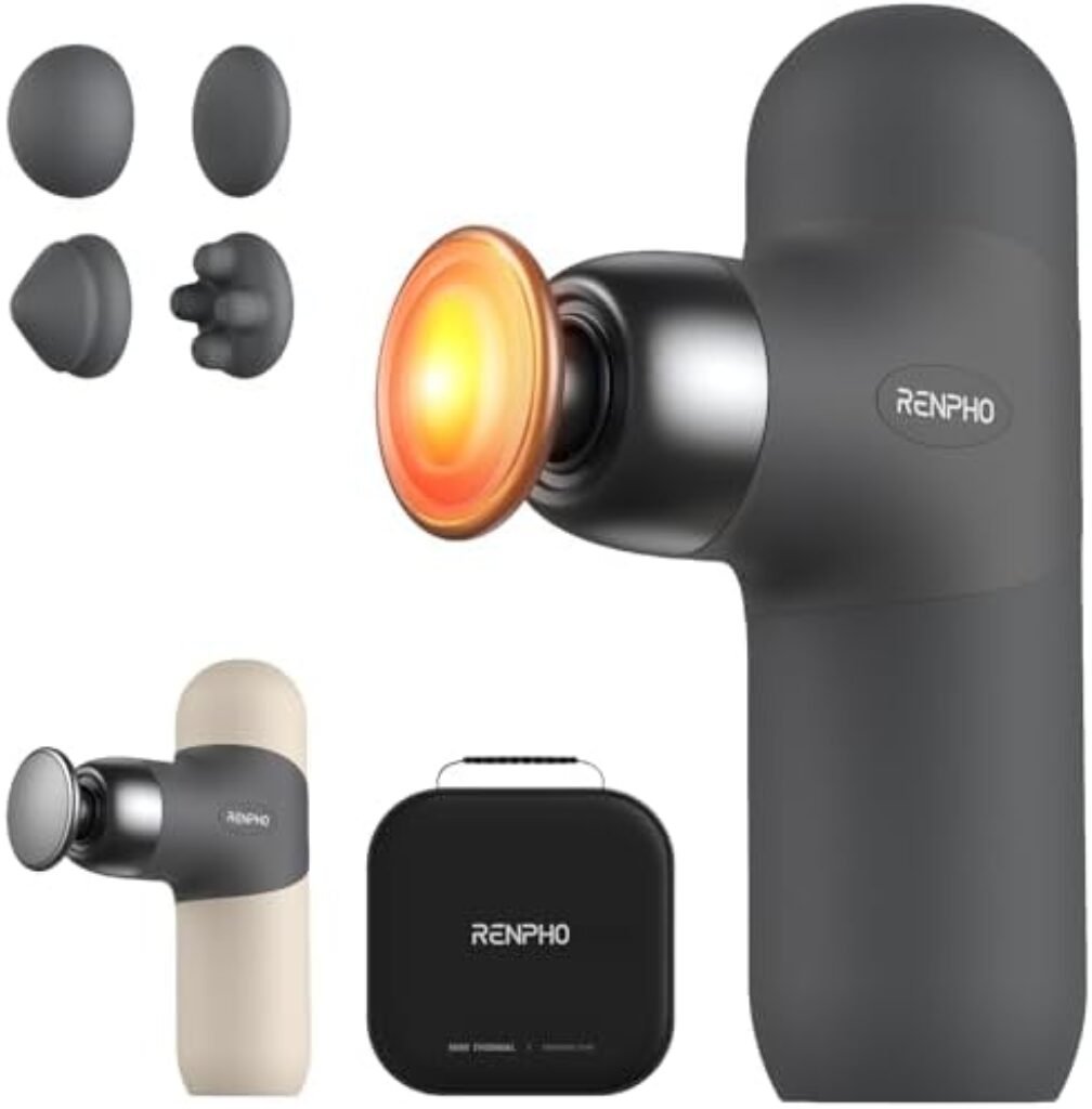 RENPHO Mini Thermal Massage Gun wit...