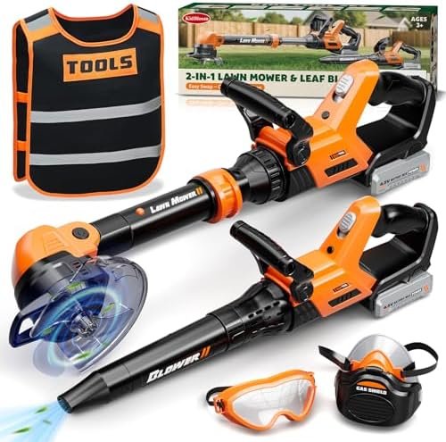 KidBloom 2-in-1 Toy Lawn Mower & Leaf Blower