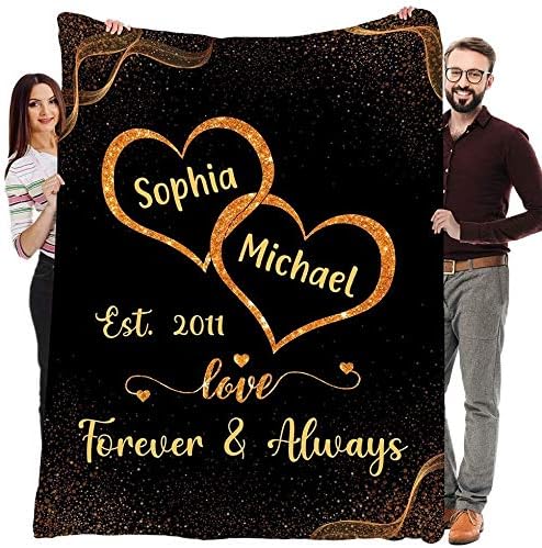 Customized Fleece Blanket for Wife — With Name & Quote