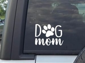 LEENAE Dog Mom Decal Vinyl Bumper S...