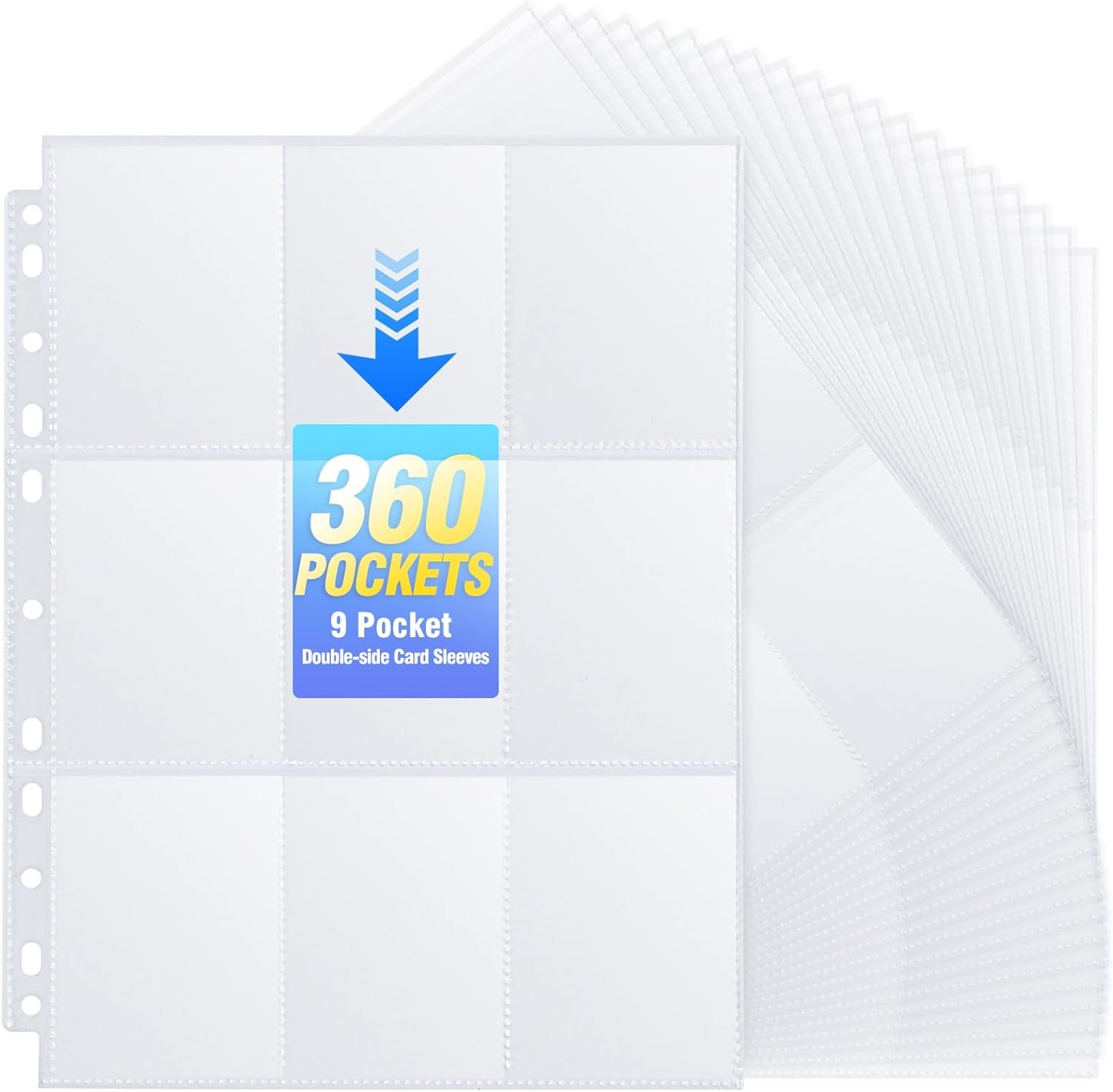 Trading Card Binder — 360 Pockets, Double-Sided