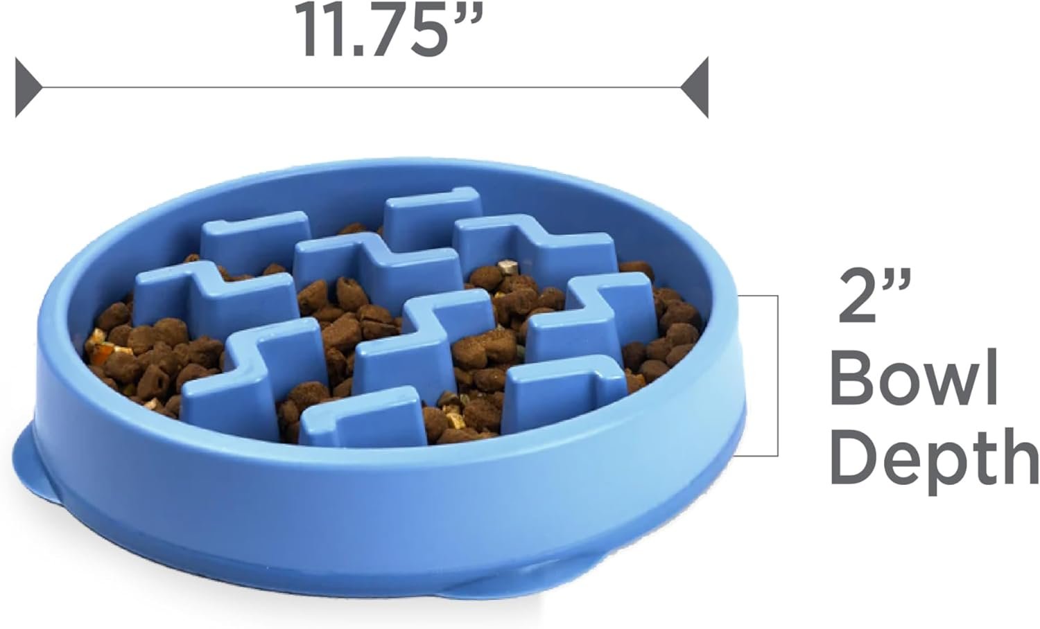Outward Hound Fun Feeder Slo Bowl – Large 4‑Cup Capacity, Slow Feeding, Medium to Large Dogs, Non‑Slip, Blue, Notch Pattern - Image 7