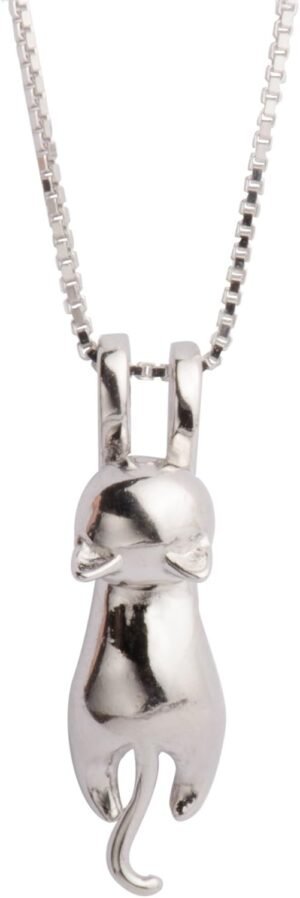 S.Leaf 925 Sterling Silver Cat Neck...