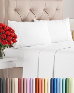 Queen Size 4 Piece Sheet Set –...