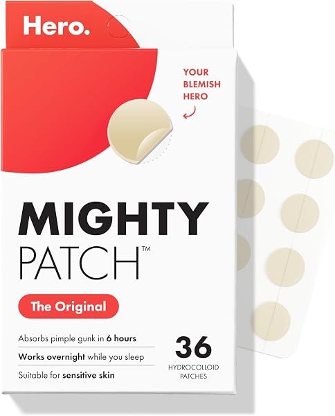 Mighty Patch Original from Hero Cosmetics - Hydrocolloid Acne Pimple Patch for Z