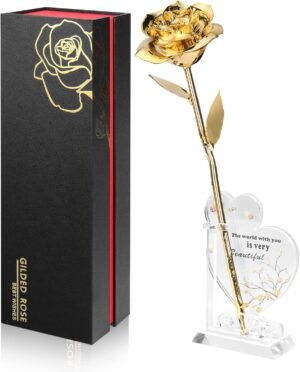 Anthonic 24K Gold Dipped Real Rose ...