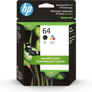 HP 64 Black & Tri-Color Ink Ca...