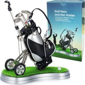 Gifts for Men, Golf Pen Holder Desk...