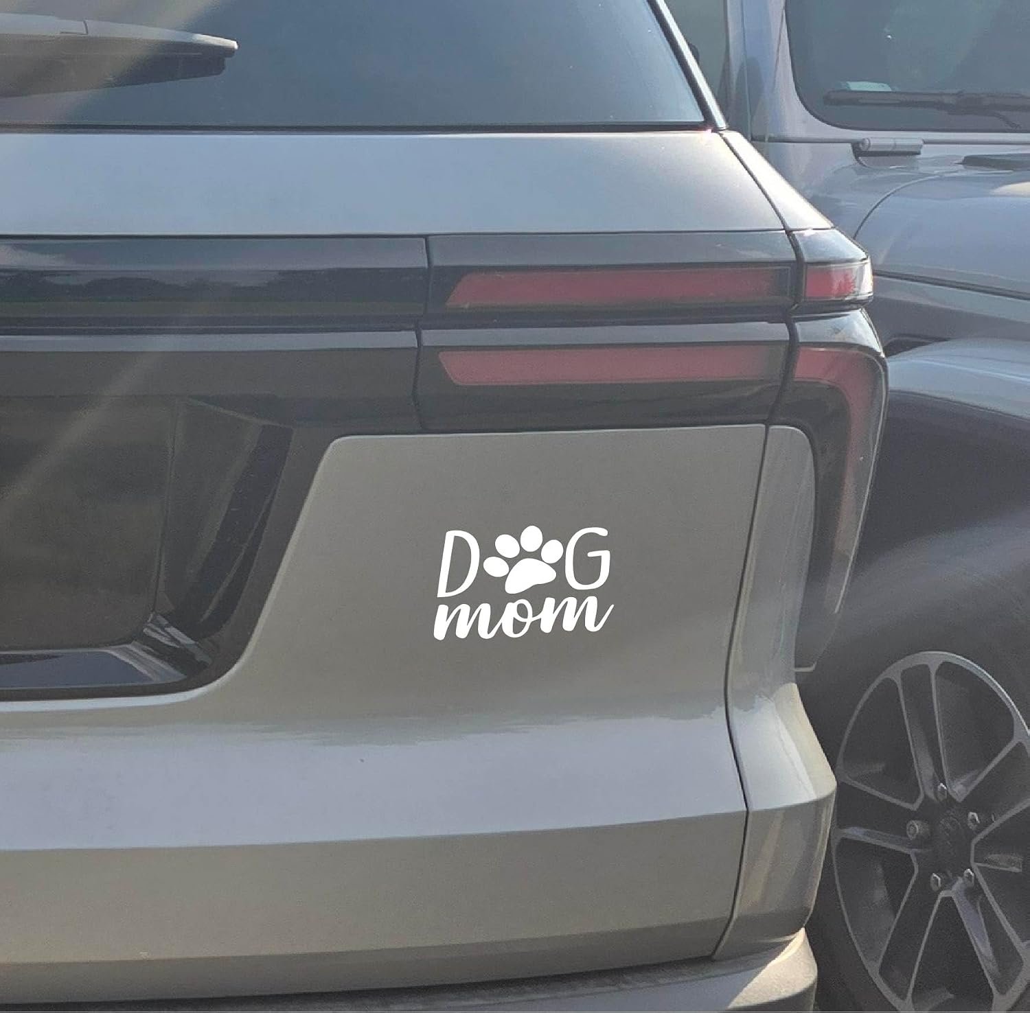 LEENAE Dog Mom Decal Vinyl Bumper Sticker for Car Truck Van Windows Laptop, White Dog Mom Sticker | White | 4.5” - Image 5