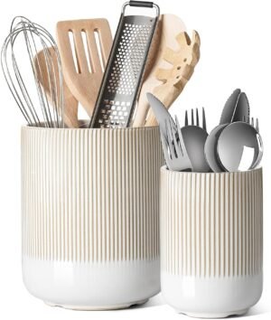 LE TAUCI Ceramic Utensil Holder –...
