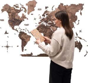 ENJOY THE WOOD 3D Wooden World Map ...