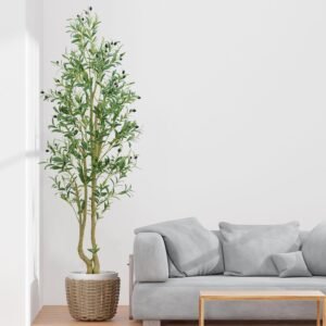 HZXGCP Artificial Olive Tree 6ft wi...