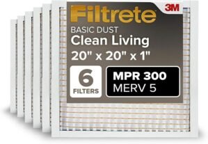 Filtrete 20x20x1 Air Filter MERV 5,...