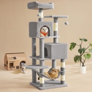Feandrea Cat Tree, 59.5-Inch Tall C...