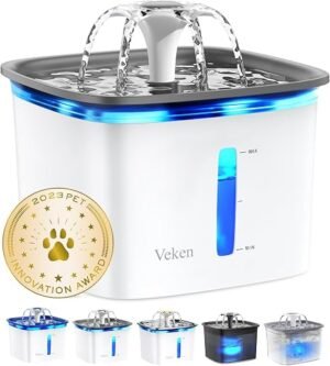 Veken Automatic Pet Water Fountain,...