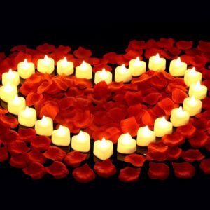 Cridoz Rose Petals & 24 LED Tea...