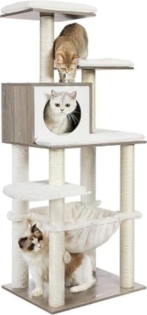 Feandrea 56″ Modern Cat Tree ...