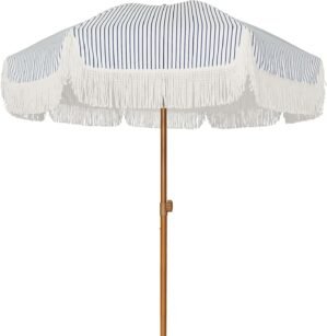 AMMSUN 7ft Fringe Patio Umbrella