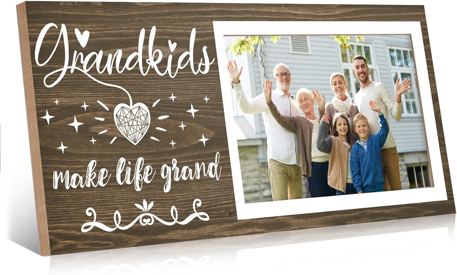 Grandkids Photo Frame — Make Life Grand Wooden Frame