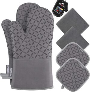 KEGOUU Oven Mitts and Pot Holders 6...