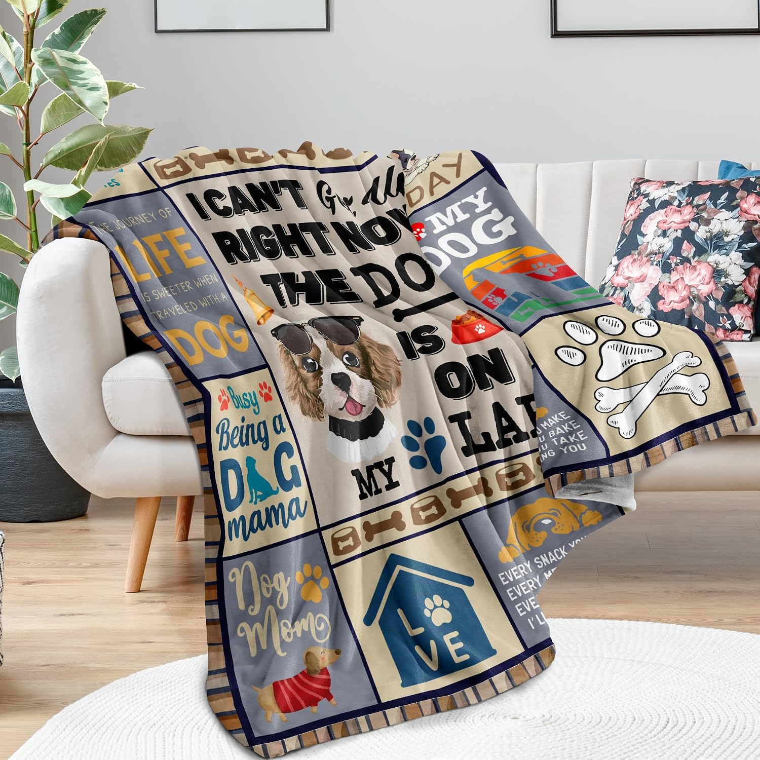 Dog Mom Gifts for Women, Dog Lovers Gifts, Presents for Dog Lovers/Moms Women, Doggie Blanket 50"x60", Presents from Doggie to Mom - Image 6