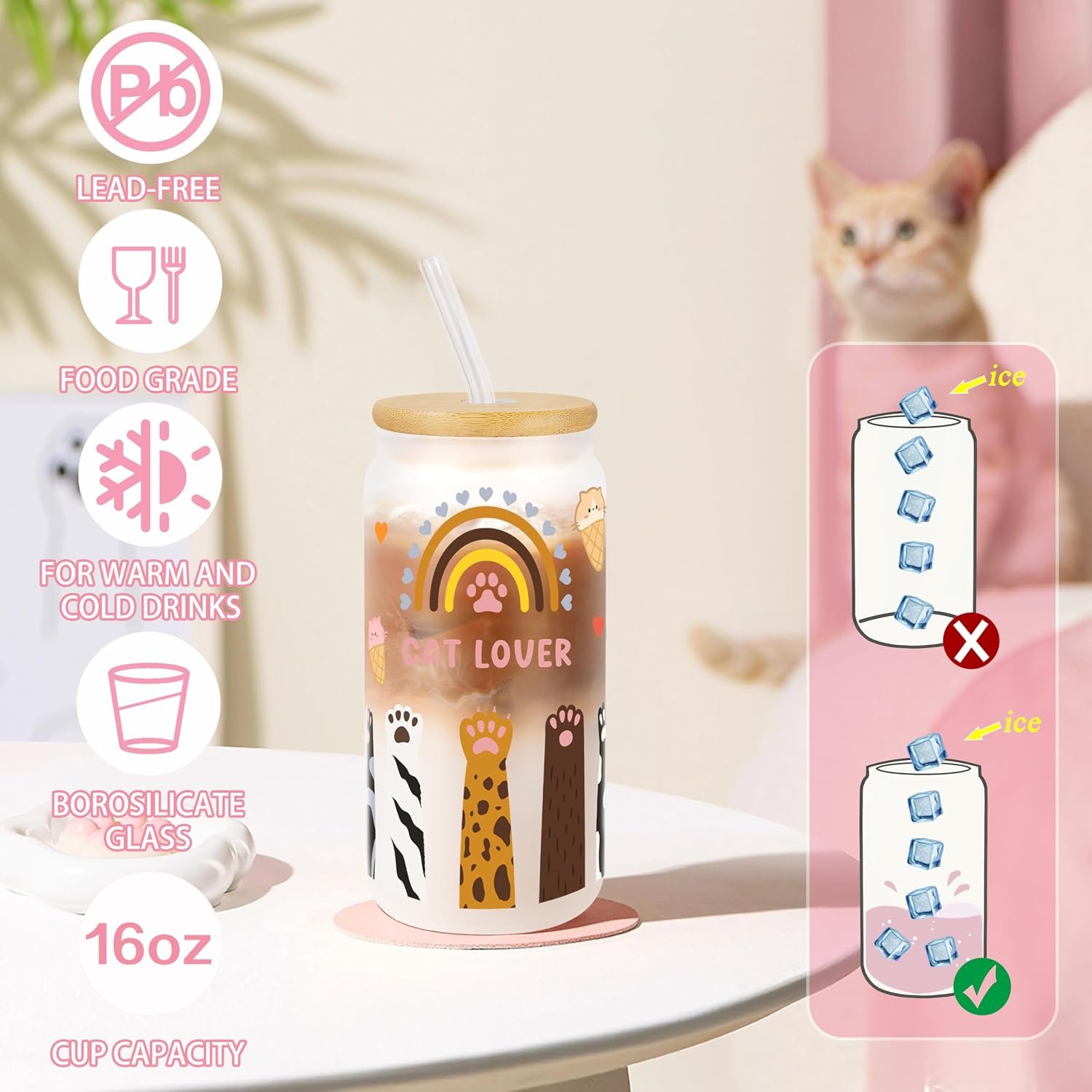 Cat Lover Gifts for Women, Gifts for Cat Lovers, Cats Themed Gift Set of 7 - Image 4