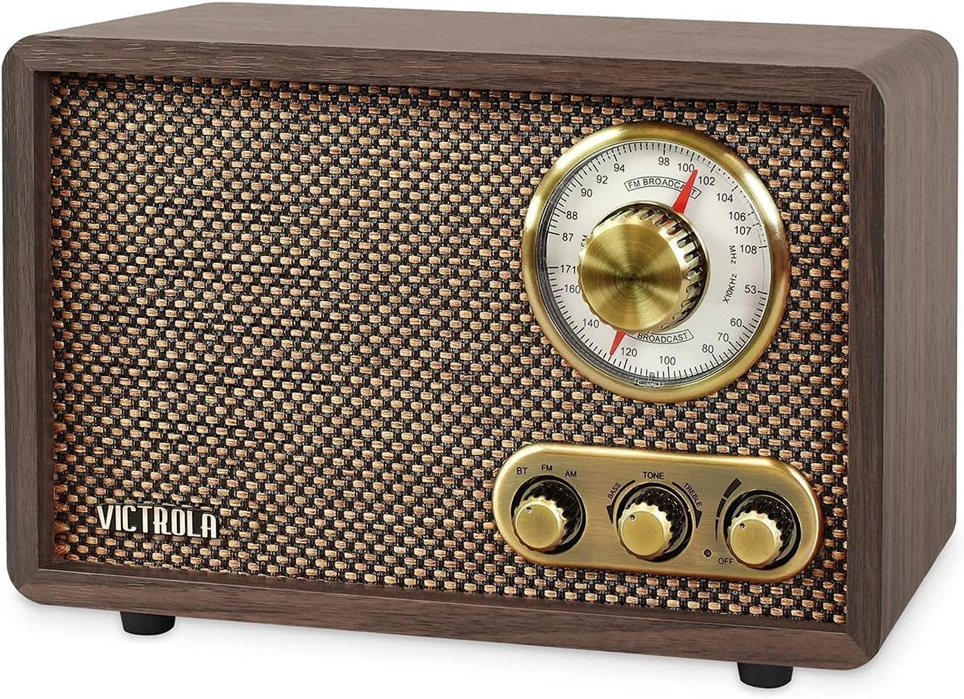 Victrola Willow — Retro Wood Bluetooth Radio, AM/FM