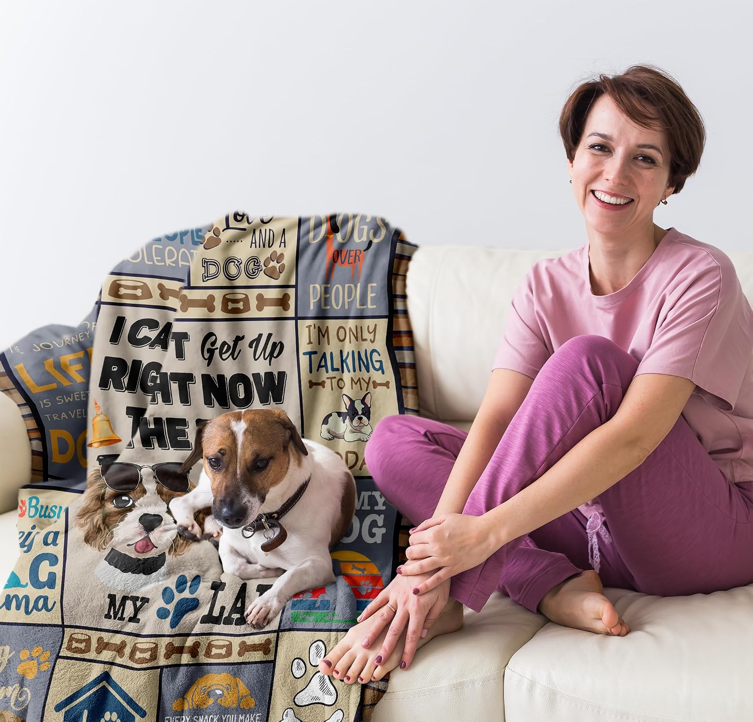 Dog Mom Gifts for Women, Dog Lovers Gifts, Presents for Dog Lovers/Moms Women, Doggie Blanket 50"x60", Presents from Doggie to Mom - Image 3