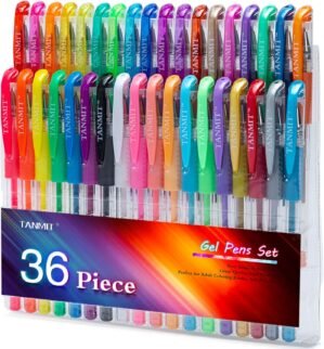 TANMIT 36 Colors Gel Pens Set for A...