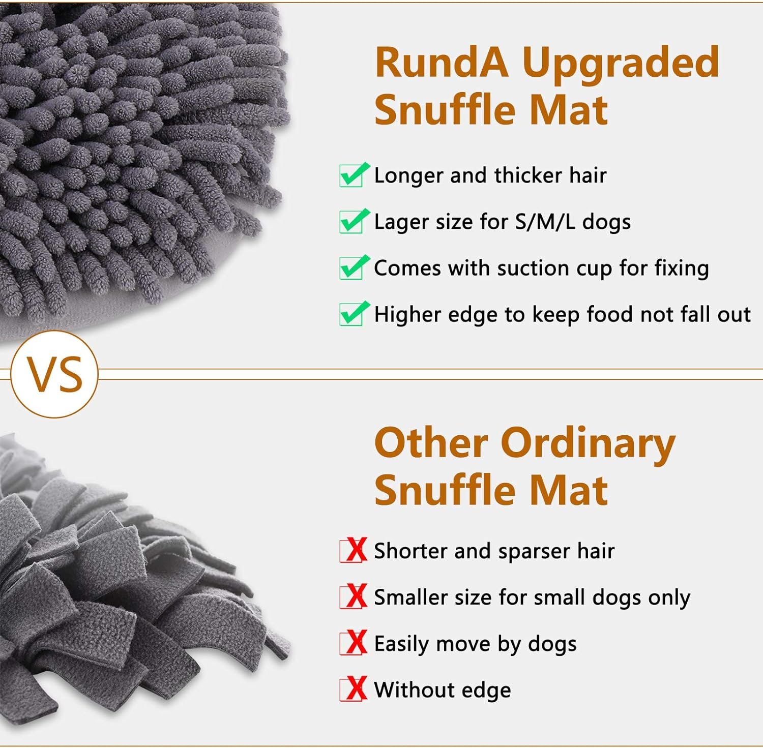 Rundik Snuffle Mat for Dogs, 17'' x 21'' Dog Sniffing Interactive Feeding Game Boredom, Puzzle Toys Encourages Natural Foraging Skills and Stress Relief Small/Medium/Large Dogs - Image 4