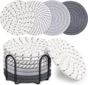 Mckanti 8 Pcs Drink Coasters with H...