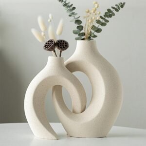 Levvohd Hollow Ceramic Vase Set of ...