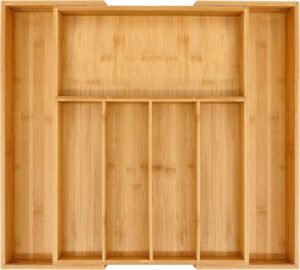 VaeFae Bamboo Expandable Drawer Org...