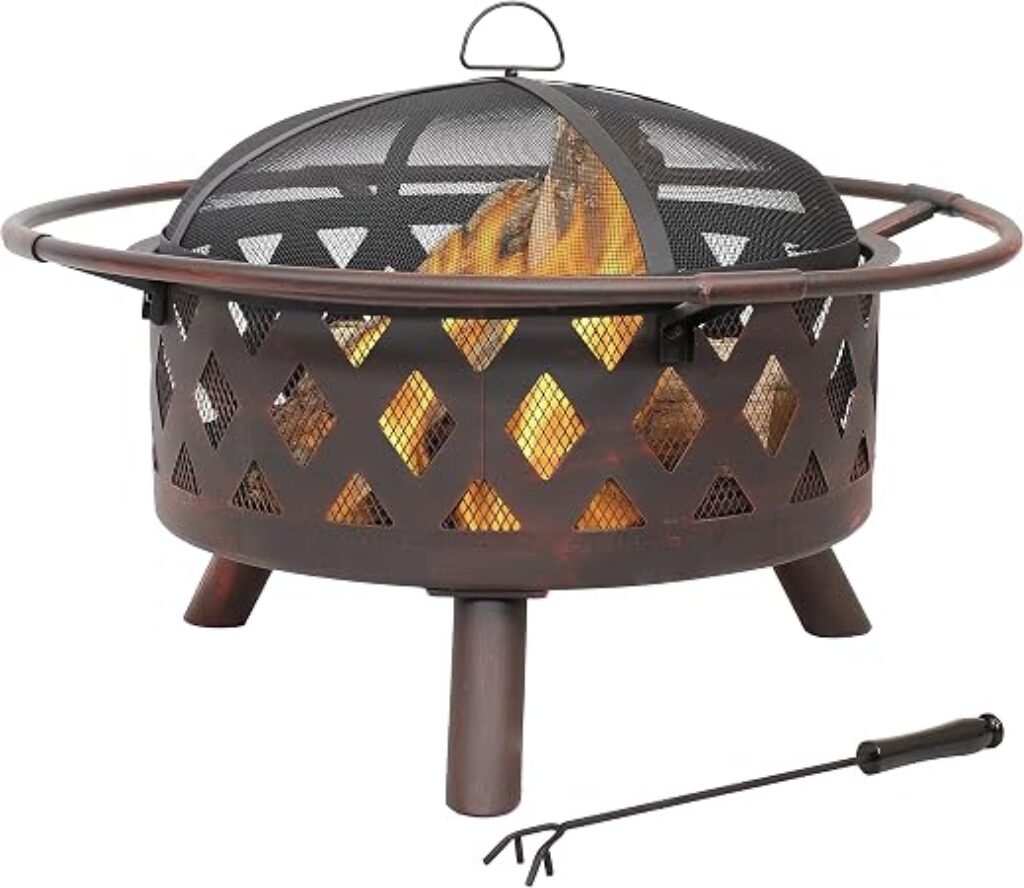 Sunnydaze Crossweave 30″ Wood...