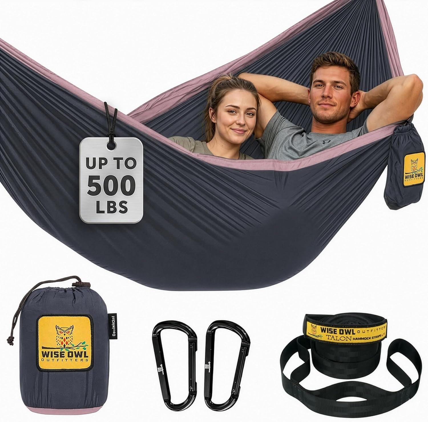 Wise Owl Outfitters Double Camping Hammock (2-Person)