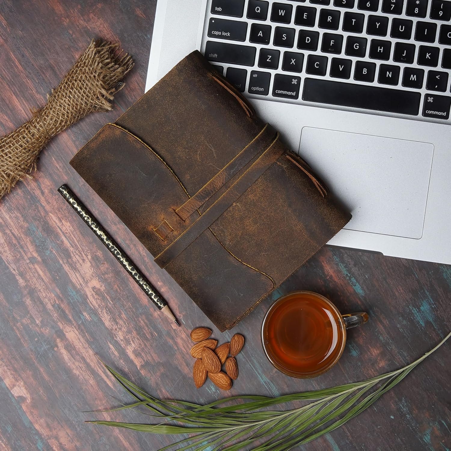 LEATHER VILLAGE Leather Bound Journal - Rustic Brown, 7"X5", 220 Pages - Vintage Blank Paper Diary for Writing, Drawing, Sketchbook, and Travel Notebook - Ideal for Women and Men - Image 3
