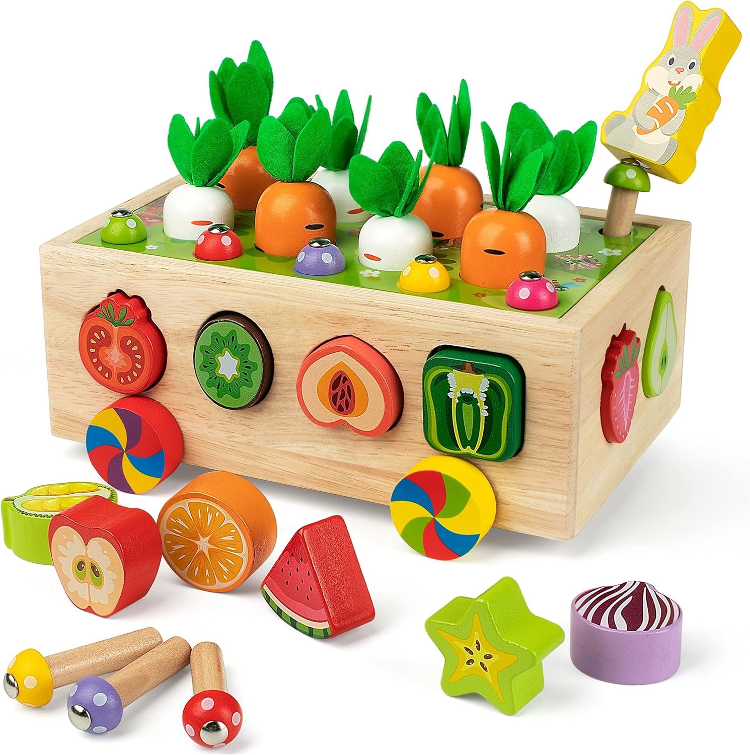 Coogam Montessori Wooden Shape Sorter