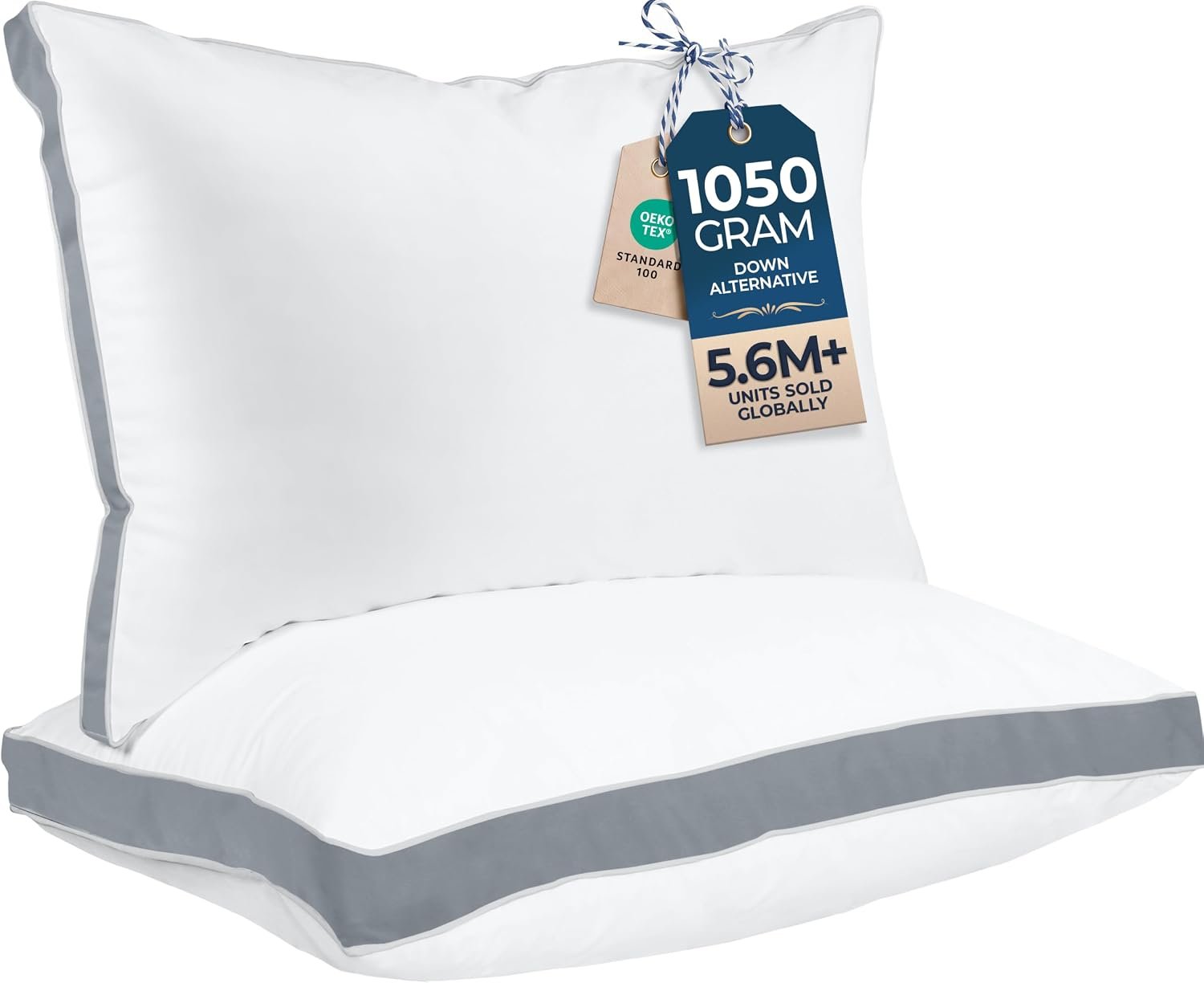 Utopia Bedding Gusseted Bed Pillows (2-Pack, Queen)