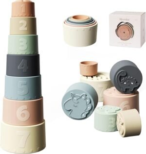 Moonkie Silicone Stacking Cups Toy ...