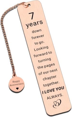 Copper 7th Anniversary Bookmark