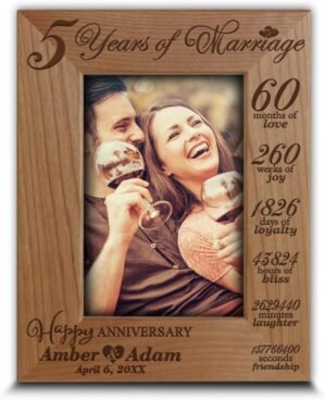 BELLA BUSTA Engraved Wood 5th Anniv...