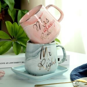 Mr & Mrs Ceramic Marble Coffee ...