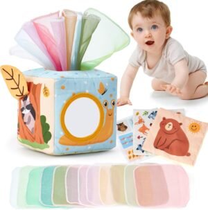 Hahaland Baby Tissue Box Sensory To...