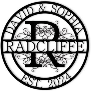 Personalized Split-Monogram Metal F...