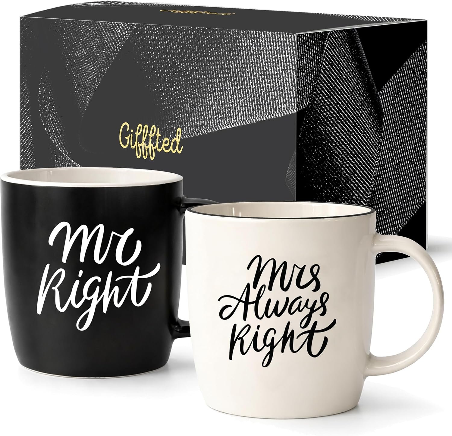 Triple Gifffted Mr Right & Mrs Always Right Mug Set