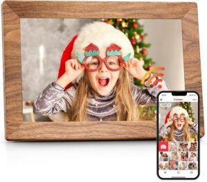 Frameo 10.1″ Wood WiFi Digita...