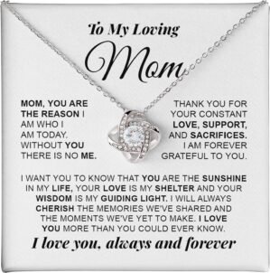 “To My Mom” Necklace with Messa...